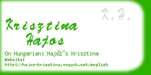 krisztina hajos business card